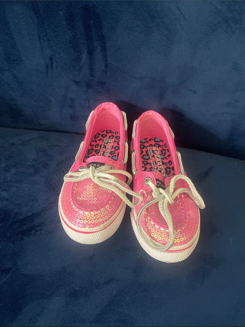 Sperry Kids Pink Sequin Slip-On Boat Shoes